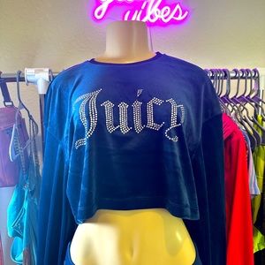 Juicy Couture cropped velour sweater